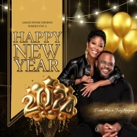 HAPPY NEW YEAR CHURCH DESIGN TEMPLATE Instagram Post