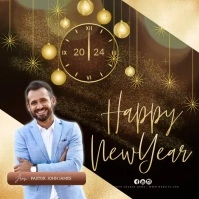 happy new year church instagram post Square (1:1) template