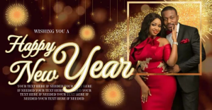 Marrone New Year Celebration Facebook Shared Image Template