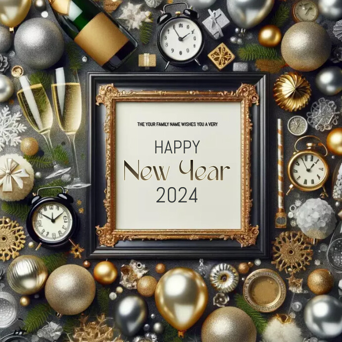 Happy New Year Day 2024 Online Template PosterMyWall happy-new-year-day-2024-online-template-postermywall