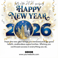 happy new year Instagram-opslag template