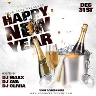 happy new year โพสต์บน Instagram template
