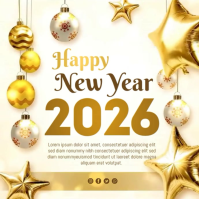 Happy New Year Design Square (1:1) template