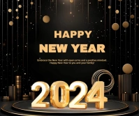 Happy New Year Grote rechthoek template
