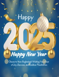 Happy New Year Volantino (US Letter) template