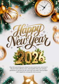 happy new year A5 template