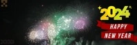 Happy New Year En-tête Twitter template