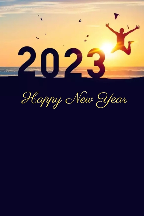 happy new year Poster template
