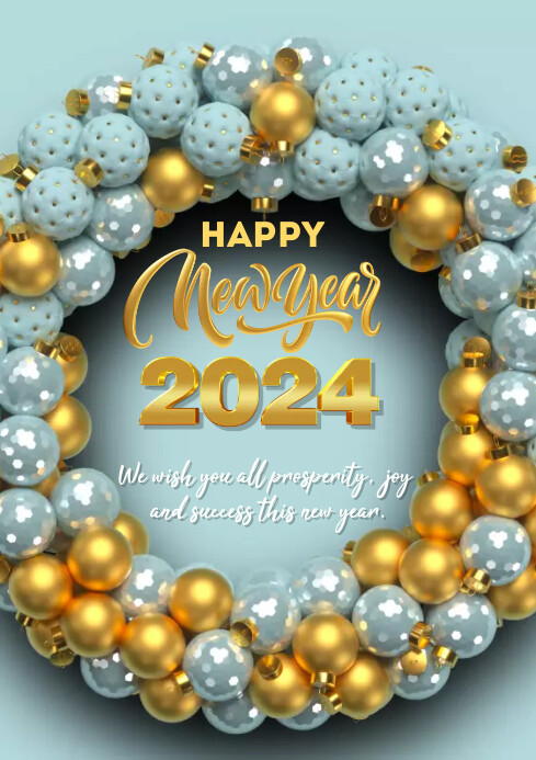 Happy New Year A4 template