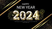 HAPPY NEW YEAR Display digitale (16:9) template