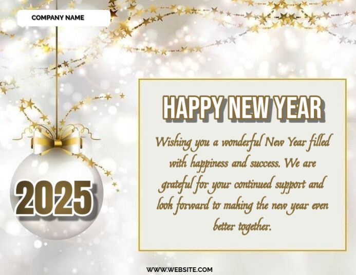 Happy new year Flyer (US Letter) template