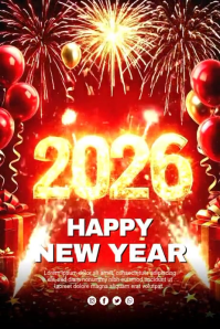 Happy New Year Poster template