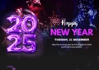 Happy New Year Открытка template
