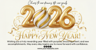 happy new year Facebook Shared Image template