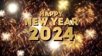 happy new year Display digitale (16:9) template