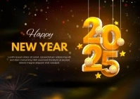 Happy New Year Открытка template