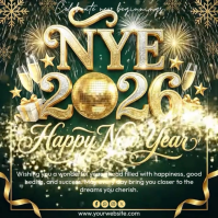 happy new year Instagram-opslag template