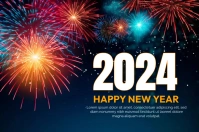 Happy New Year  Design Template Banner 4' × 6'