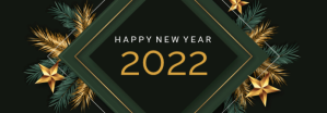 黑色 New Year Greeting Tumblr Banner Template