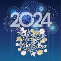 Happy New Year Publicação no Instagram template