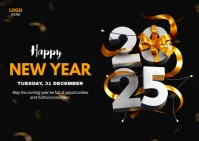 Happy New Year Postkarte template