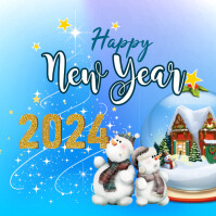 Happy New Year Publicação no Instagram template