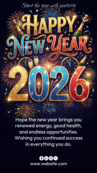 happy new year Instagram Story template