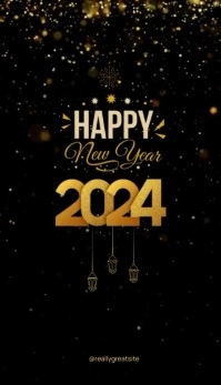 Happy New Year Cartão de visita template