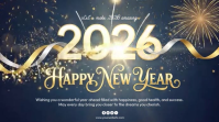 Happy new year Display digitale (16:9) template