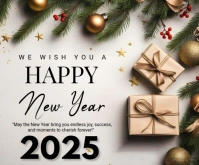 Happy new year สามเหลี่ยมขนาดกลาง template