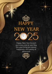 Happy New year A4 template