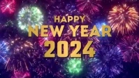 happy new year Pantalla Digital (16:9) template
