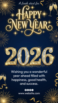 Happy new year Instagram Story template