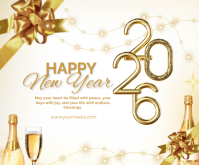 Happy New Year Medium Rectangle template