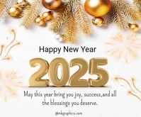 Happy New year Medium Rectangle template