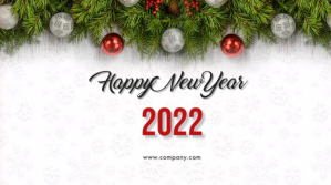 White New Year Celebration Præsentation Template