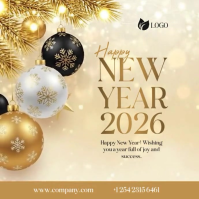 Happy New Year Design Template Square (1:1)