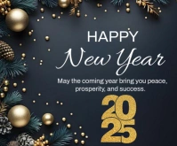 Happy new year Средний прямоугольник template