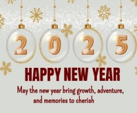 Happy New Year สามเหลี่ยมขนาดกลาง template