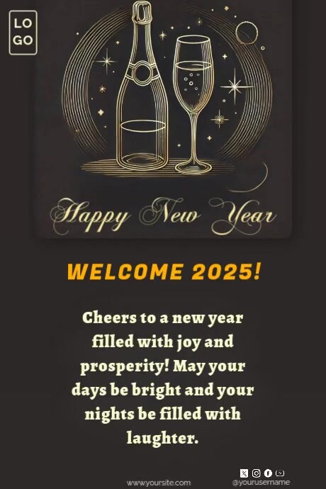Happy New Year Poster template