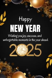 Happy New Year Affiche template