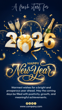 happy new year Instagram Story template