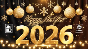 happy new year Digitalanzeige (16:9) template