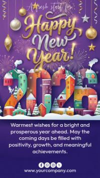 happy new year Instagram-Story template