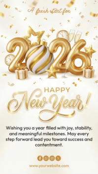 Happy new year История на Instagram template