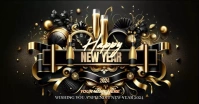 happy new year facebook post design template
