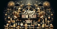 happy new year facebook post design template