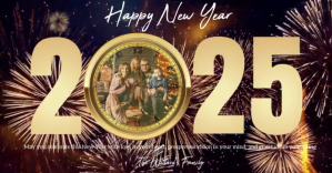 Sort New Year Family Celebration Facebook Shared Image Template
