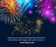 happy new year fireworks Medium Rectangle Mittelgroßes Rechteck template