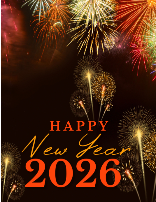 Plantilla de Happy New Year Flyer 2026 | PosterMyWall